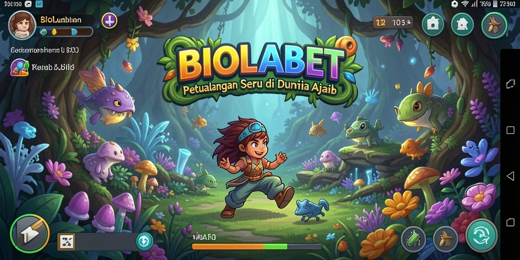 Tampilan gameplay petualangan yang menegangkan di BIOLABET.