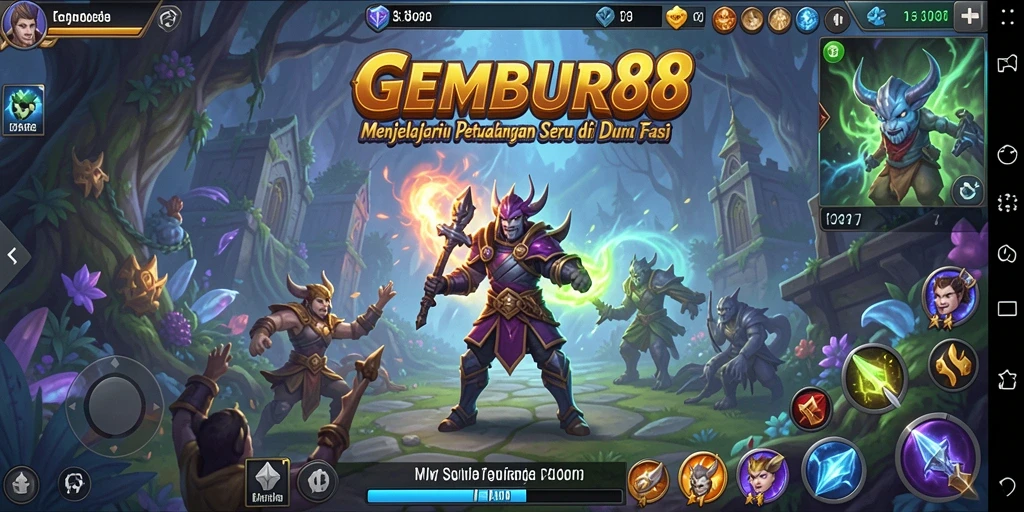 Screenshot permainan <strong>GEMBUR88</strong> menunjukkan aksi seru dan eksplorasi mendalam.