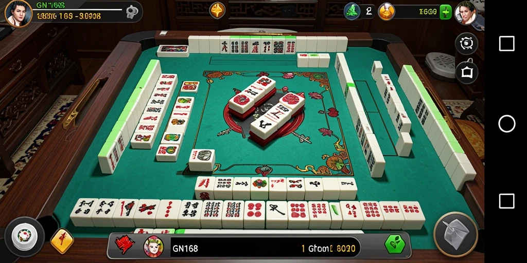 Tampilan menarik gameplay menarik Mahjong di GN168.