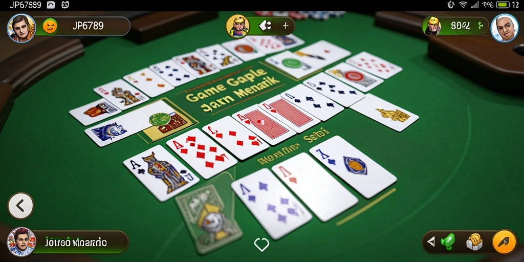 Screenshot JP6789 menampilkan gameplay Gaple yang menegangkan.