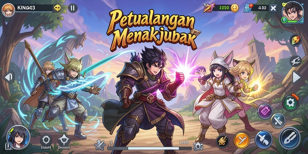 Tampilan gameplay KING403 yang menakjubkan dan penuh aksi.